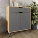 Комод Борн 750 Дуб Артизан/Антрацит (ножки черные) MZN-031049 Altek mebli