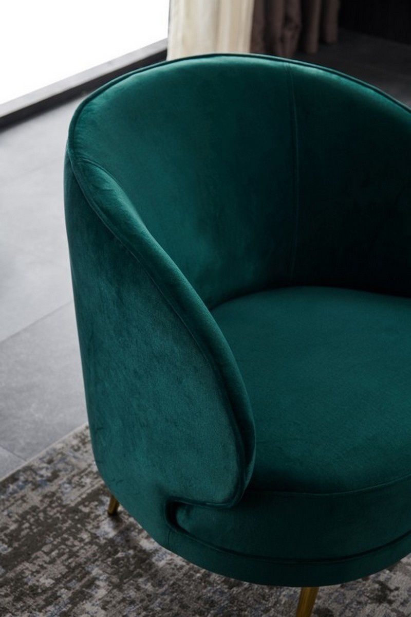 Кресло Сильвия Изумруд/Золото Vetro Mebel silviya-emerald-armchair Altek mebli