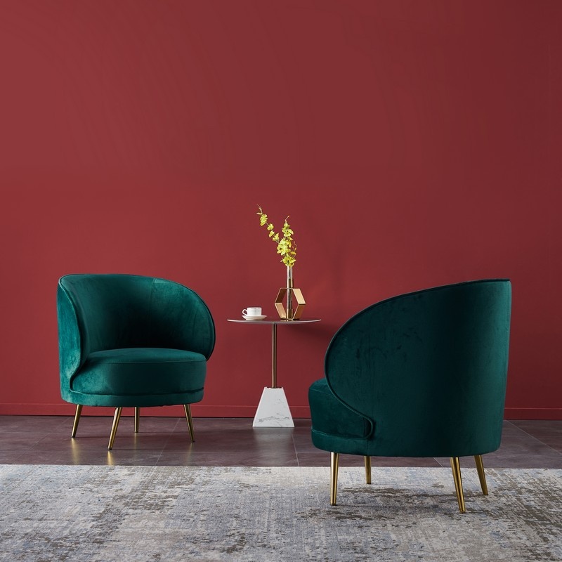 Крісло Сильвія Смарагд/Золото Vetro Mebel silviya-emerald-armchair Altek mebli