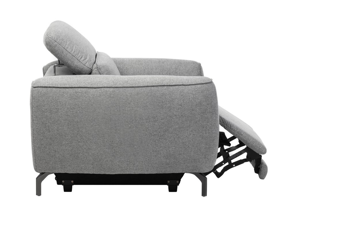 Крісло Валентіно Сірий/Чорний Vetro Mebel Valentino-grey-armchair Altek mebli