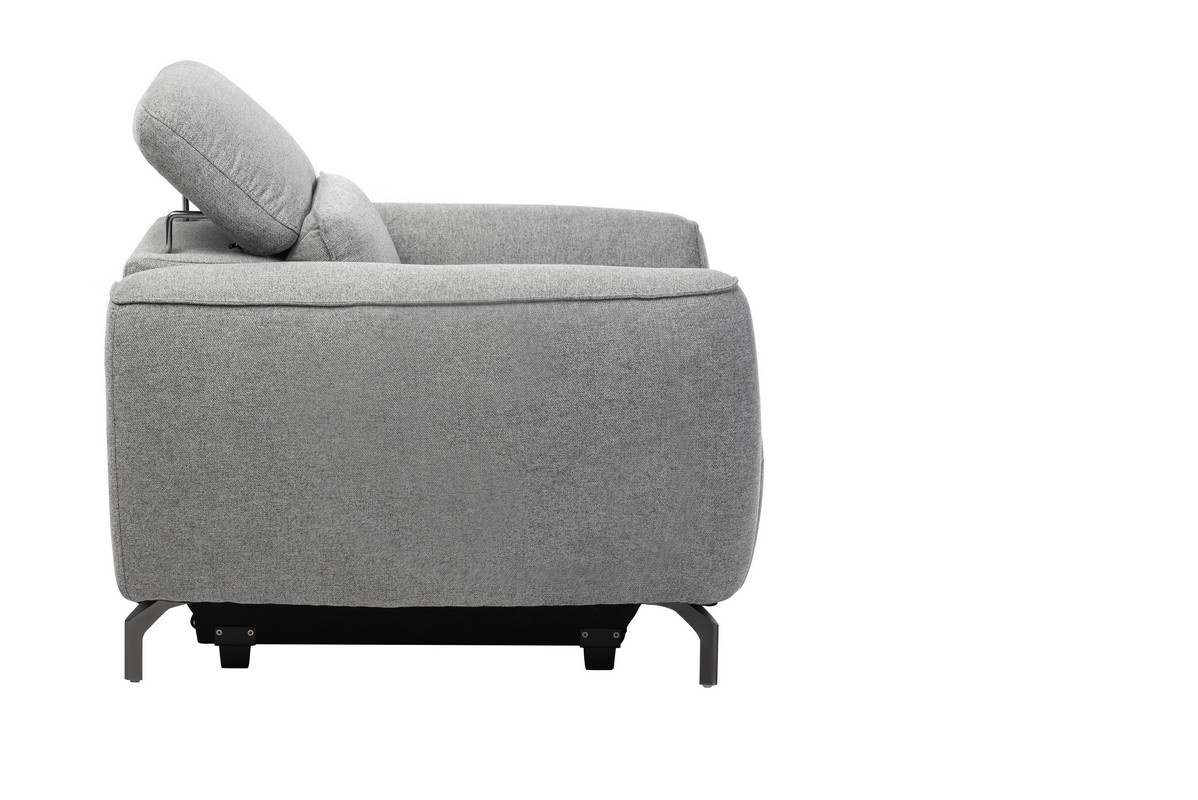 Крісло Валентіно Сірий/Чорний Vetro Mebel Valentino-grey-armchair Altek mebli