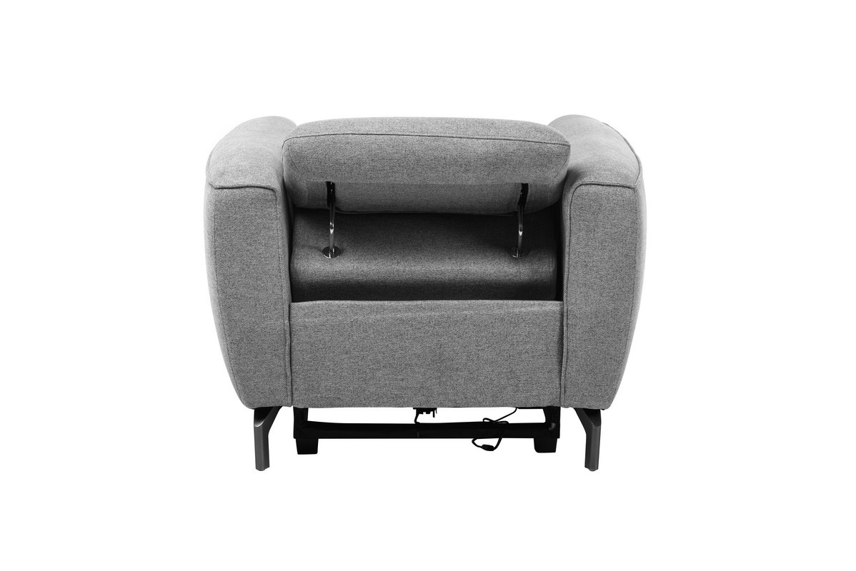 Крісло Валентіно Сірий/Чорний Vetro Mebel Valentino-grey-armchair Altek mebli