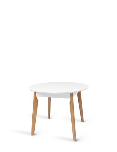 Стол обеденный из натурального дерева MARS D100+40 White/Natural P10504 Altek mebli