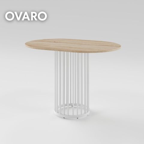 Обідній стіл OVARO 1300 Дуб сонома/Білий MRM480195 Altek mebli