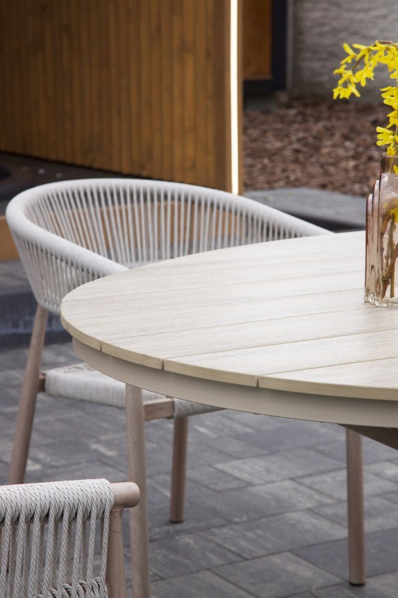 Садовый обеденный стол ODT-30 дрифтвуд грей + белый дуб ODT-30-Orta-driftwood-gray/white-oak Altek mebli