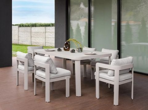 Садовий обідній стіл ODT-31 Кремовий ODT-31-Leche-cream Altek mebli