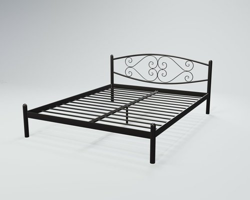 Металеве ліжко Камелія 190, 200х180 Чорний (глянець) TN-454103 Altek mebli