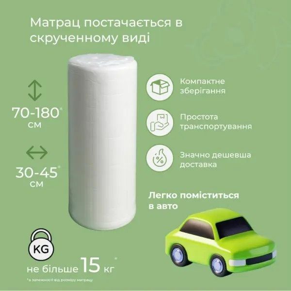 Матрац ортопедичний ТМ Ismart Koala Nimbus 80х190 см безпружинний (ISM-051178) ISM-051178 Altek mebli