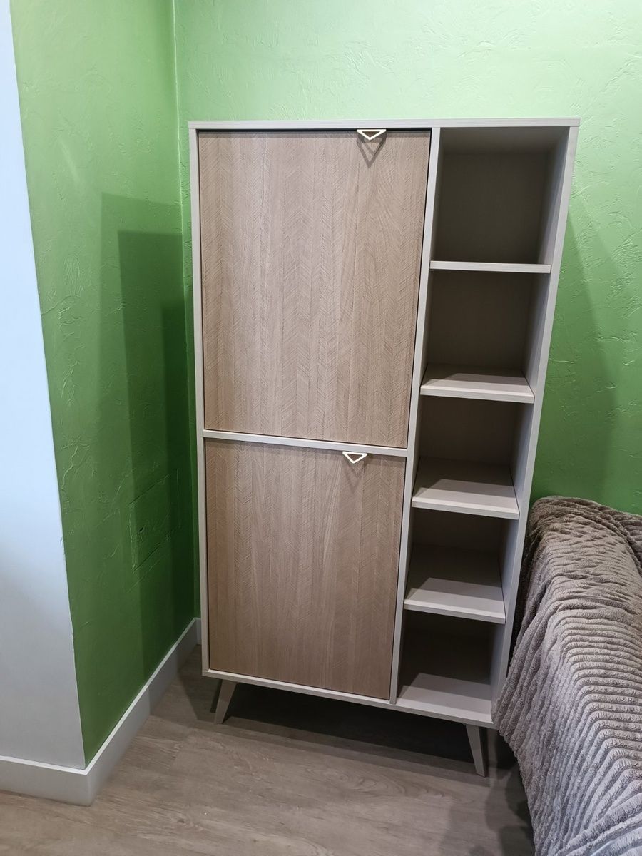 Стеллаж Forest RG80 2-дверный Бежевый песочный/скандинавская пихта PFH-091480 Altek mebli