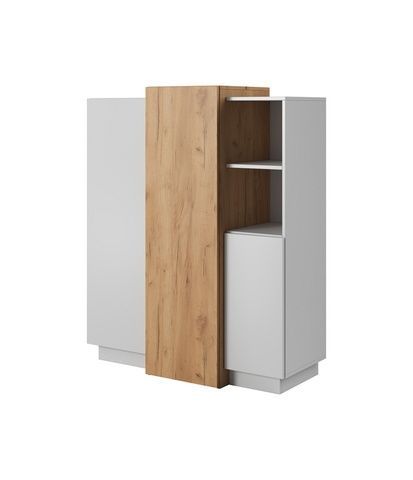Комод Cube 3D/110 Белый/Дуб крафт золотый PFH-091042 Altek mebli