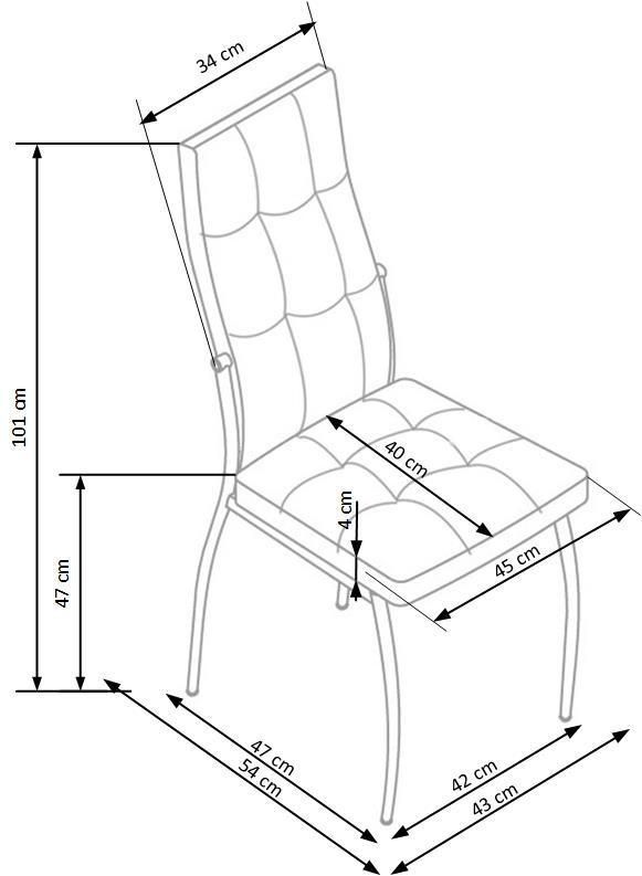 Кухонный стул K416 Серый/Хром K416-4 Altek mebli