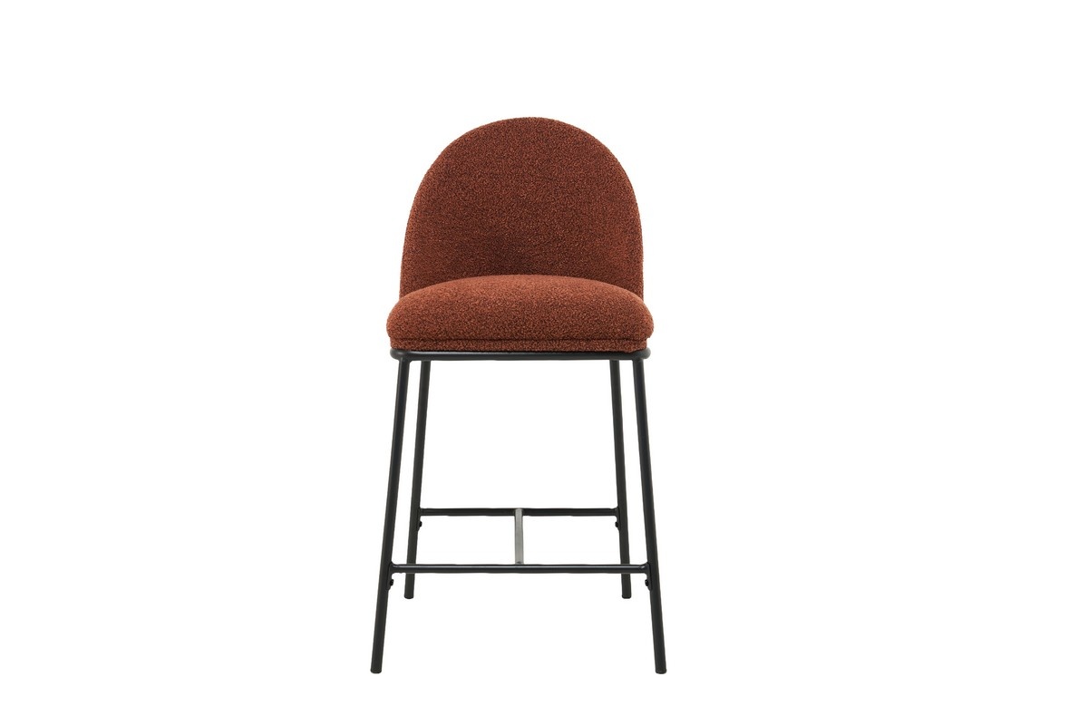 Стіл полубарний В-150 Теракотовий Vetro Mebel B-150-terracotta-boucle/black Altek mebli