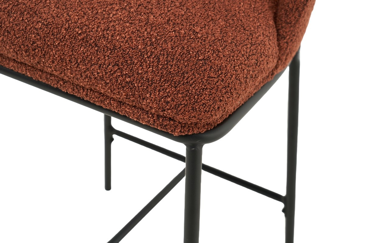 Стіл полубарний В-150 Теракотовий Vetro Mebel B-150-terracotta-boucle/black Altek mebli