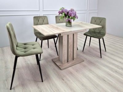 Стол обеденный POLAR 1000x1350 Дуб артизан/Глиняный серый POLAR_D/G Altek mebli