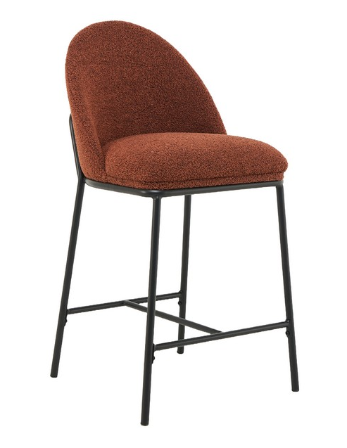 Стіл полубарний В-150 Теракотовий Vetro Mebel B-150-terracotta-boucle/black Altek mebli