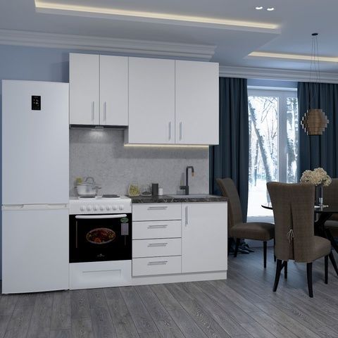 Готовая кухня Rhodopes E-Line ДСП3 1600 Білий ДСП3Р16.1 Altek mebli