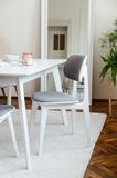 Кухонный стол из натурального дерева MILANO 120+37.5х80 White P10505 фото Altek mebli