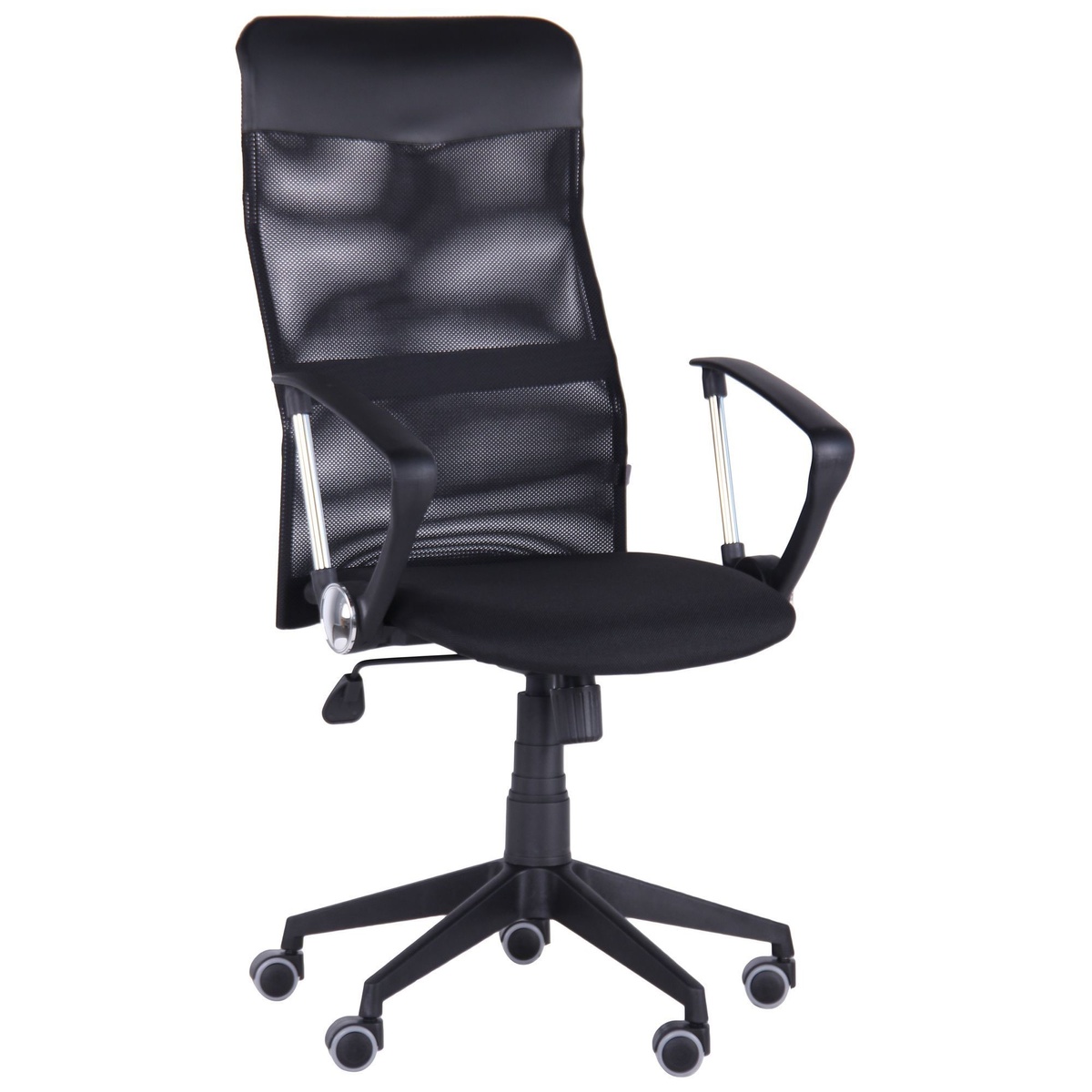 Кресло Ultra сиденье А-1/спинка Сетка черная, вставка Скаден черный 210037 Altek mebli