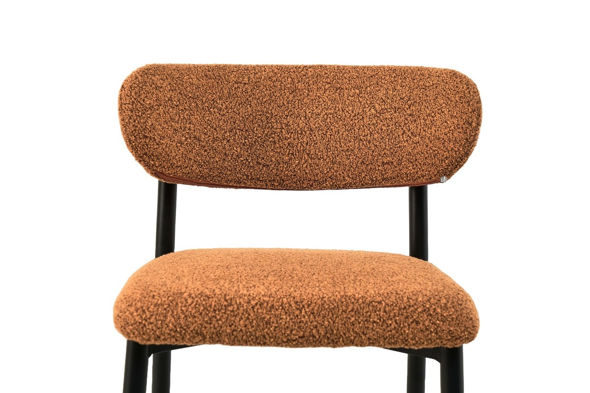 Стул полубарный В-160 Горчичный Vetro Mebel B-160-mustard-boucle/ black Altek mebli