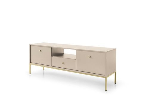 Тумба під ТВ Mono MRTV154 2D1S Бежевий пісочний (золоті ніжки) PFH-091201 Altek mebli