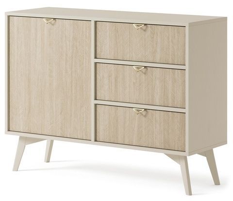 Комод Forest KSZD106 1-дверный с 3 ящиками Беж песочный/пихта сканди PFH-091482 Altek mebli