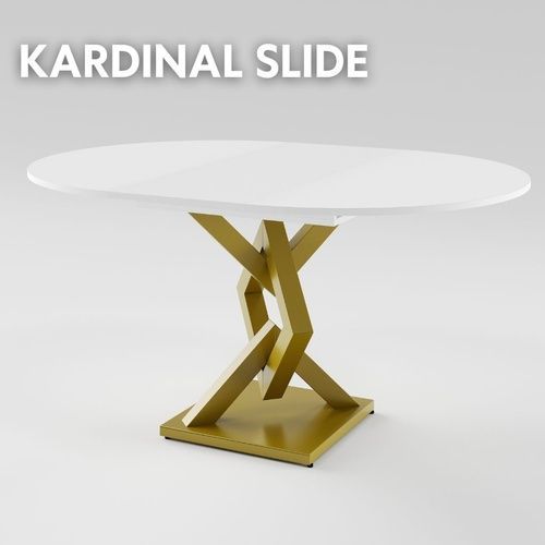 Розсувний стіл KARDINAL slide D1100 Білий/Золотий MRM480131 Altek mebli