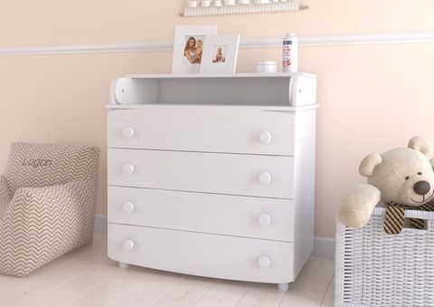 Комод пеленатор МДФ без малюнка Білий - 900х510х900 ANG18001 Altek mebli