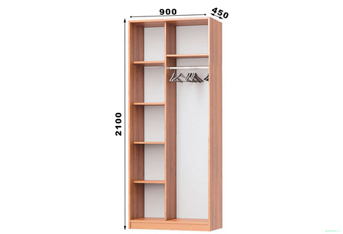 Каркас до шафи-купе E-Line Дуб крафт золотий 450x900x2100 232145155 Altek mebli