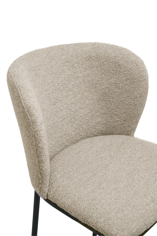 Стілець напівбарний В-300 Білий пісок Vetro Mebel B-300-white-boucle/black Altek mebli