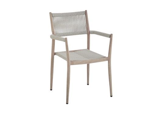 Стілець садовий ODC-15 айворі + білий дуб ODС-15-Etna-ivory/white-oak Altek mebli