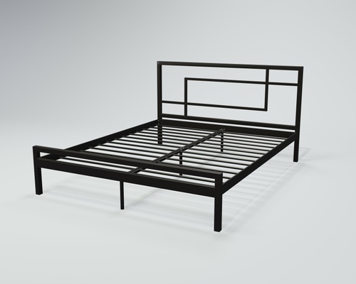 Металеве ліжко Хайфа 190, 200х180 Чорний (глянець) TN-042103 Altek mebli