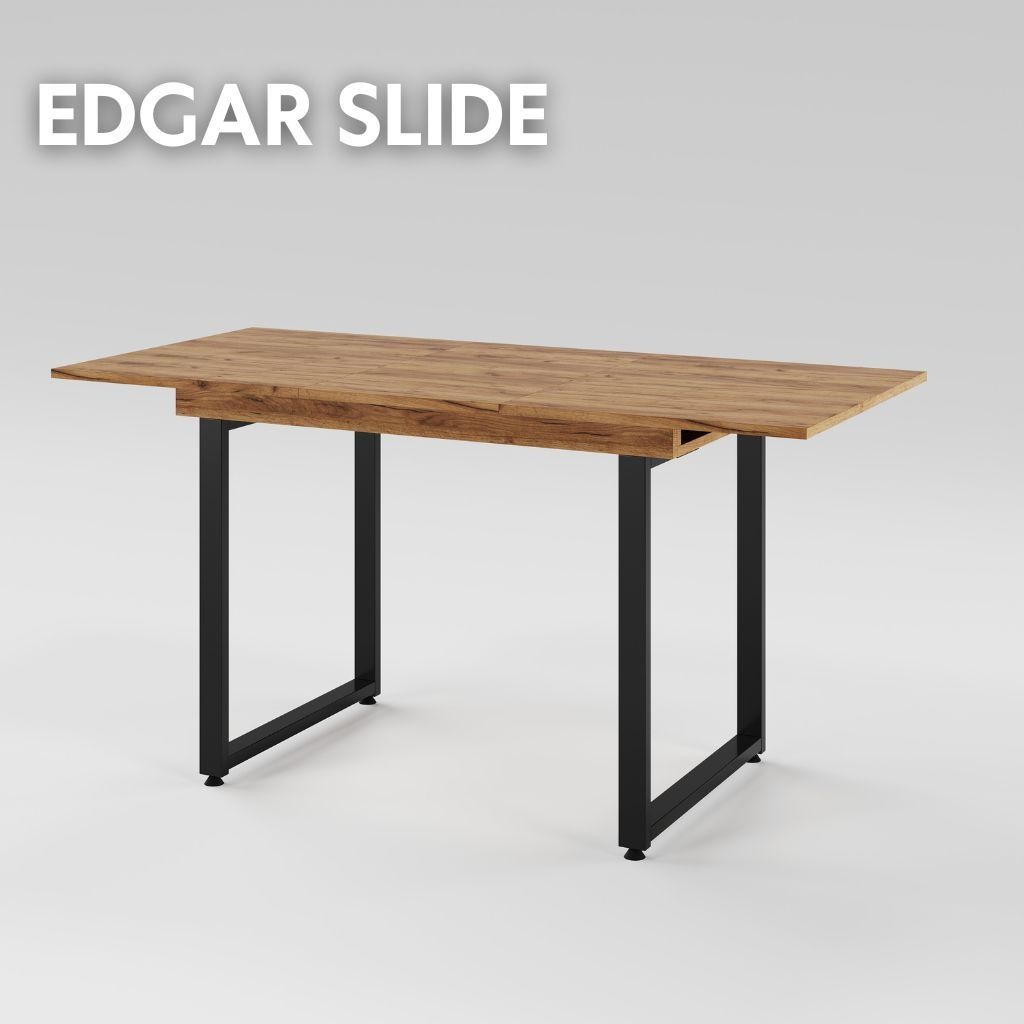 Розсувний стіл EDGAR slide 18 мм 900 Дуб крафт золотий/Чорний MRM480141 Altek mebli