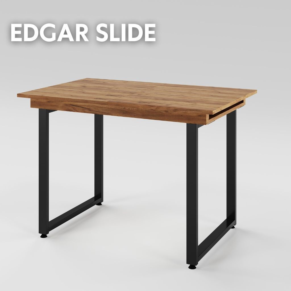 Розсувний стіл EDGAR slide 18 мм 900 Дуб крафт золотий/Чорний MRM480141 Altek mebli
