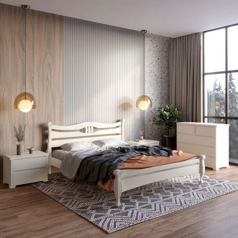 Полуторная кровать Даллас Айвори 140&times;200 см MBG-50014-4 Altek mebli