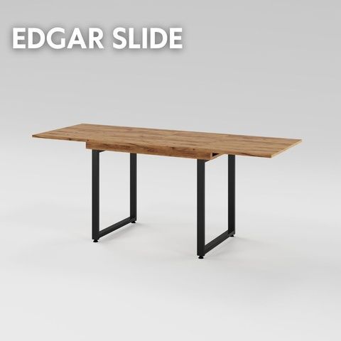 Розсувний стіл EDGAR slide 18 мм 900 Дуб крафт золотий/Чорний MRM480141 Altek mebli