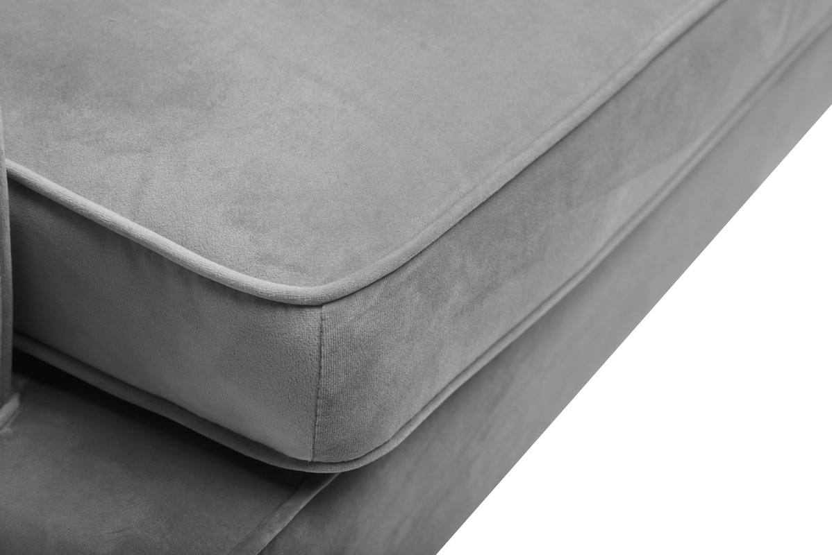 Софа раскладная Амели Платиновый Vetro Mebel Ameli-grey-velvet-extension-sofa Altek mebli