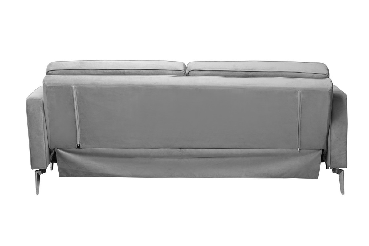 Софа розкладна Амелі Платиновий Vetro Mebel Ameli-grey-velvet-extension-sofa Altek mebli