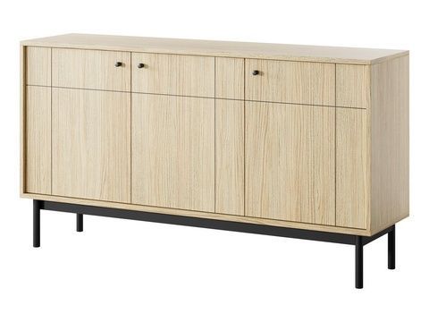 Комод Japandi K154 3-дверный Дуб линеа PFH-091464 Altek mebli