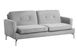 Софа раскладная Амели Платиновый Vetro Mebel Ameli-grey-velvet-extension-sofa фото 1 Altek mebli