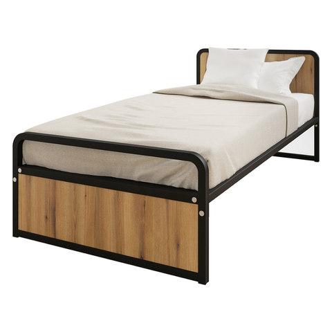Односпальная кровать Хайтек Люкс (Cubus) Орех 80х200 см 214198104 Altek mebli