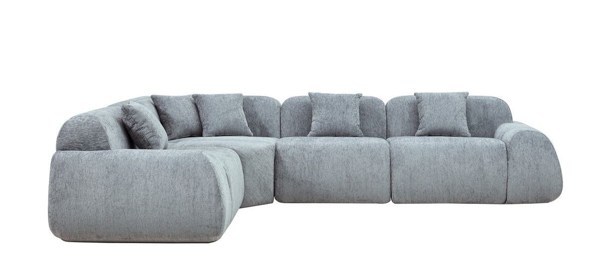 Безкаркасный модульный диван Дакота жемчужный серый Dakota-sofa-pearl-gray Altek mebli